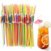 100pcs Umbrella Drinking Straws, Disposable Plastic Straws, Tropical Hawaiian Beach Cocktail Pool Luau Party Decorations Supplies view 1