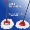 HiBaby 4 Pack Mop Head Replacement Compatible with O Cedar Mop Replace Head EasyWring 1-Tank, Microfiber Spin Mops Refills, Easy Cleaning view 4