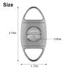 cgaplus Cigar Cutter Stainless Steel Double Blade Cigar Guillotine with Leather Pouch Cigar Cutter(Grey) view 4