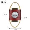 cgaplus Cigar Cutter Stainless Steel Double Blade Cigar Guillotine with Leather Pouch Cigar Cutter(Red) view 4