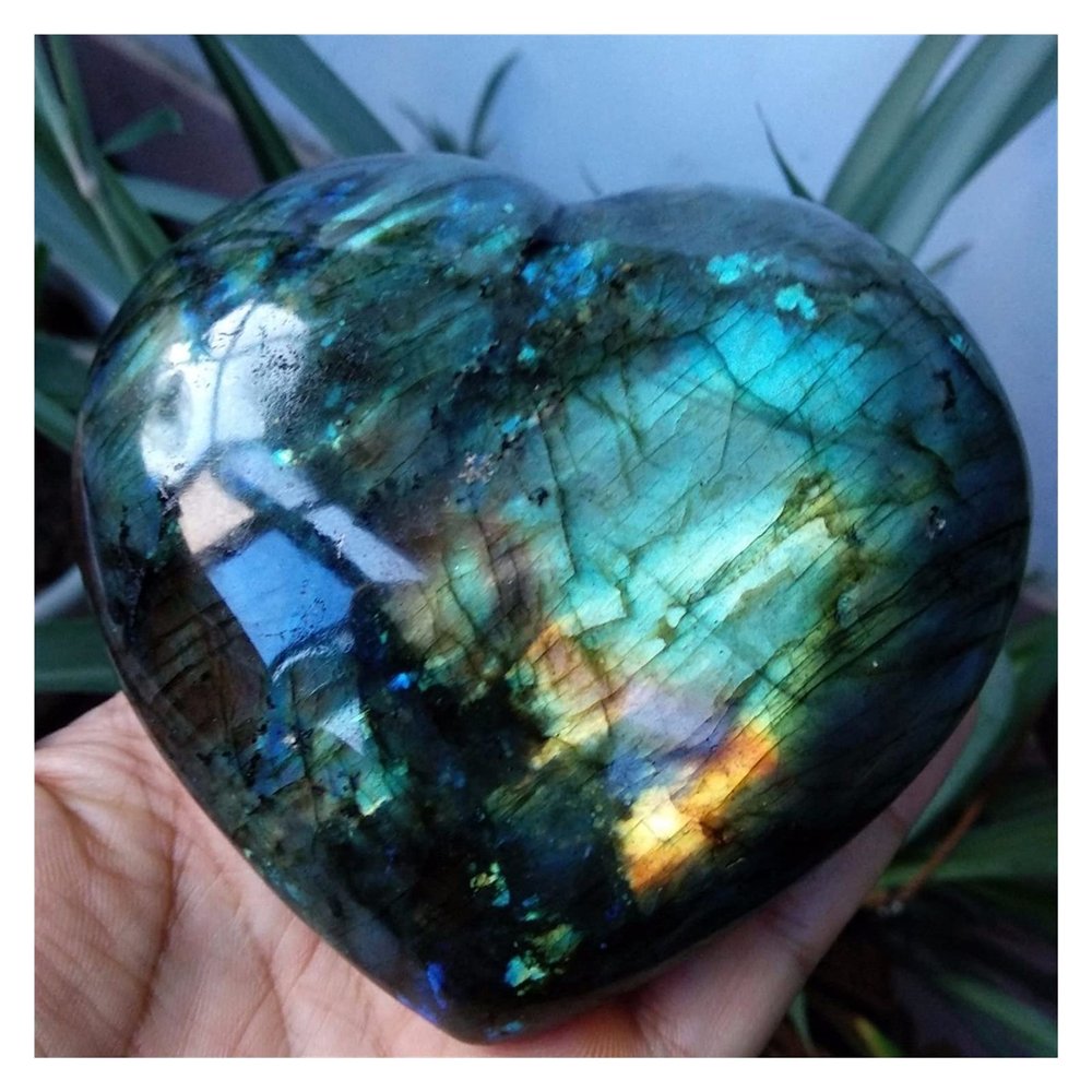 Natural Meditation Crystal Labradorite Moonstone Positive Energy Reiki Gems Crystal Crystal Stone (Size : 5-6cm)