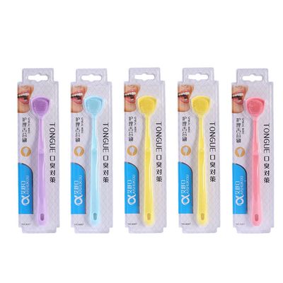 Beavorty 5pcs Portable Scrapper Adult Household Brush Oral Supply Fresh Breath Random