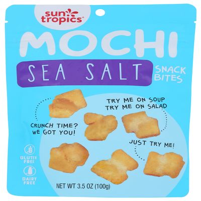 Sun Tropics Mochi Snack Bites, Sea Salt, Dairy Free, Gluten Free, 3.5 Oz (Pack of 12)
