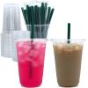 Aatriet 32 oz Clear Plastic Cups with Lids and STRAWS, Disposable Party Cups for To Go Iced Coffee Cold Drinks, Smoothie, Juice, Parfait, Frappuccino, Milkshake. No Leaking Fruit Cup, 25 Sets view 1