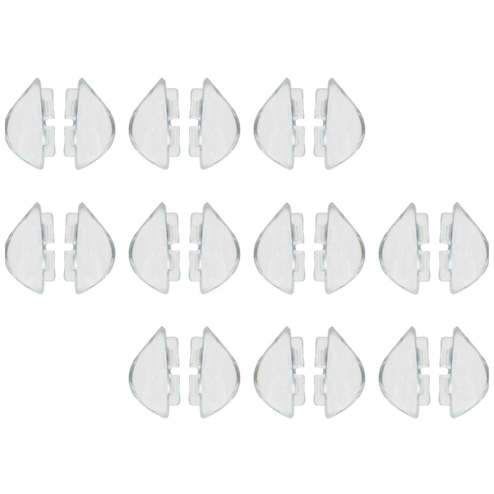 Beavorty 10pairs Silicone Nose Pads for Glasses Soft and Non- Eyeglass Nose Supports Comfortable Insertable Pads for Sunglasses and Optical Frames