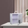 1 Set Multi-Layer Medicine Box with Lock First Aid Cabinet Pill Container Car Community Medicine Case Wall Hanging Medicine Case Aluminum Alloy Office Storage First Aid Kit view 2