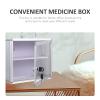 1 Set Multi-Layer Medicine Box with Lock First Aid Cabinet Pill Container Car Community Medicine Case Wall Hanging Medicine Case Aluminum Alloy Office Storage First Aid Kit view 4