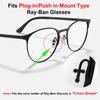 Auzky 5 Pairs Replacement Nose Pads for RayBan RB3526, RB4071, RB6335, RB6375, RB7186 More Plug-in/Push in Mount Type Eyeglasses, Sunglasses Models - Silver view 4