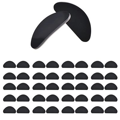 Set of 20 Pair Anti Slip Stick On Nose Pads Adhesive Silicone Nosepads for Eye Glasses Sunglasses (19 * 8 * 1mm, Black)