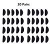 Set of 20 Pair Anti Slip Stick On Nose Pads Adhesive Silicone Nosepads for Eye Glasses Sunglasses (19 * 8 * 1mm, Black) view 3