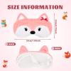 Haysandy 3 Pieces Sleep Mask for Kids Girls Cute Cat Sleeping Eye Cover Soft Mask Comfortable Funny Animal Night Eye Blindfold Cover for Kids Girls Women Home Travel(Fox) view 2