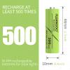 IWANGDO Batteries AAA 300mAh HR03 Ni-MH 8pcs Ni-MH Rechargeable Pre-Charged for Outdoor Garden Solar Lights, Pack of 8 view 2