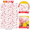 Zonon 20 Pcs Large Christmas Basket Bags 35 x 23 in Clear Cellophane Bags Snowflake Candy Canes Plaid for Xmas Baskets Baby Showers(Crutch Style) view 2