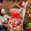 Zonon 20 Pcs Large Christmas Basket Bags 35 x 23 in Clear Cellophane Bags Snowflake Candy Canes Plaid for Xmas Baskets Baby Showers(Crutch Style) view 4