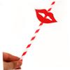INOOMP 40 PCS Red Lips and Paper Straws Party Drinking Straws Decorative Cocktail for Graduation Party Decoration Supplies view 3