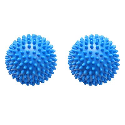 2 Pcs Reusable Washer Laundry Dryer Balls, Plastic Dryer Balls Laundry, Washing Helper Washer Laundry Balls Laundry Detergent Dispenser Reduce Drying Time for Soften Clothes Drying (Blue)