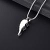 BIAIHQIE Cremation Jewelry to Hold Ashes Keespsake Funeral Urn Pendant for Women Men Singel Angel Wing Stainless Steel Keepsake view 2