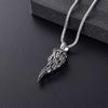 BIAIHQIE Cremation Jewelry to Hold Ashes Keespsake Funeral Urn Pendant for Women Men Singel Angel Wing Stainless Steel Keepsake view 3