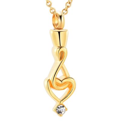 BIAIHQIE Women Love Heart Cremation Urn Necklace Memorial Ashes Keepsake Stainless Steel Pendant - Memorial Ash Keepsake