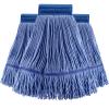 (3 Pack) Mop Head Replacement, Mop Heads Commercial,Blue Cotton Looped End String, Wet Industrial Cleaning Vintage Mop Head Replacements Refill, Swinger Loop Mop, for Heavy Duty Rubbermaid Mop Heads view 1