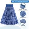 (3 Pack) Mop Head Replacement, Mop Heads Commercial,Blue Cotton Looped End String, Wet Industrial Cleaning Vintage Mop Head Replacements Refill, Swinger Loop Mop, for Heavy Duty Rubbermaid Mop Heads view 4