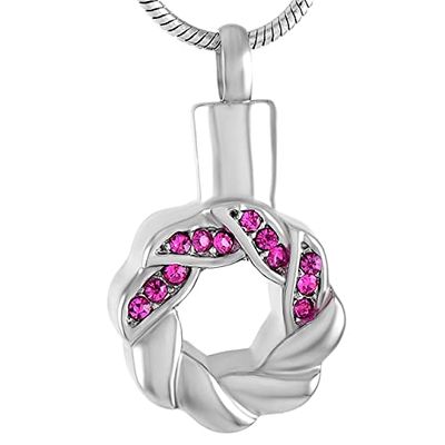 BIAIHQIE Cremation Jewelry Urn Necklace Stainless Steel Human Ashes Accommodating Jewelry Necklace Pendant Silver3