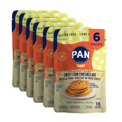 P.A.N Sweet Corn Pancakes Mix Gluten Free Easy to Prepare 1 lb (Pack of 6)