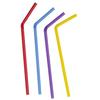 Comfy Package [Case of 10,000] Flexible Plastic Drinking Straws - Disposable Swizzle Sticks - 7.75"High - Assorted Colors view 2