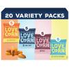 LOVE CORN Family Favorite - Sea Salt, BBQ, Salt & Vinegar, Cheddar 0.7oz x 20 - Delicious Crunchy Corn - Healthy Family Snacks - Gluten Free, NON-GMO - Alternative for Chips, Nuts, Crackers & Pretzels view 1