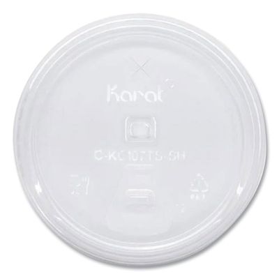 Karat Strawless Sipper lid (107mm) for 32oz PET Plastic cup - 1,000 ct