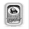 ZIG-ZAG Small Metal Rolling Tray with Vintage White Design, 10.75" x 6.5" - Ideal for Rolling Enthusiasts view 1