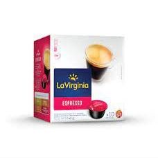 La Virginia Espresso Caf Tostado Molido en Cpsulas Espresso Coffee Capsules, 6 g / 0.21 oz each (box of 10)