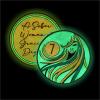 7 Year Sobriety Coin | A Sober Woman Triplate AA Chip | Glow in The Dark Anniversary Token Recovery Gift for Women view 2