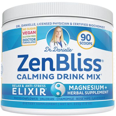 Zenbliss Calming Magnesium Drink Mix for Relaxation & Muscle Comfort  Magnesium Powder Supplement for Stress Support  by Dr. Danielle
