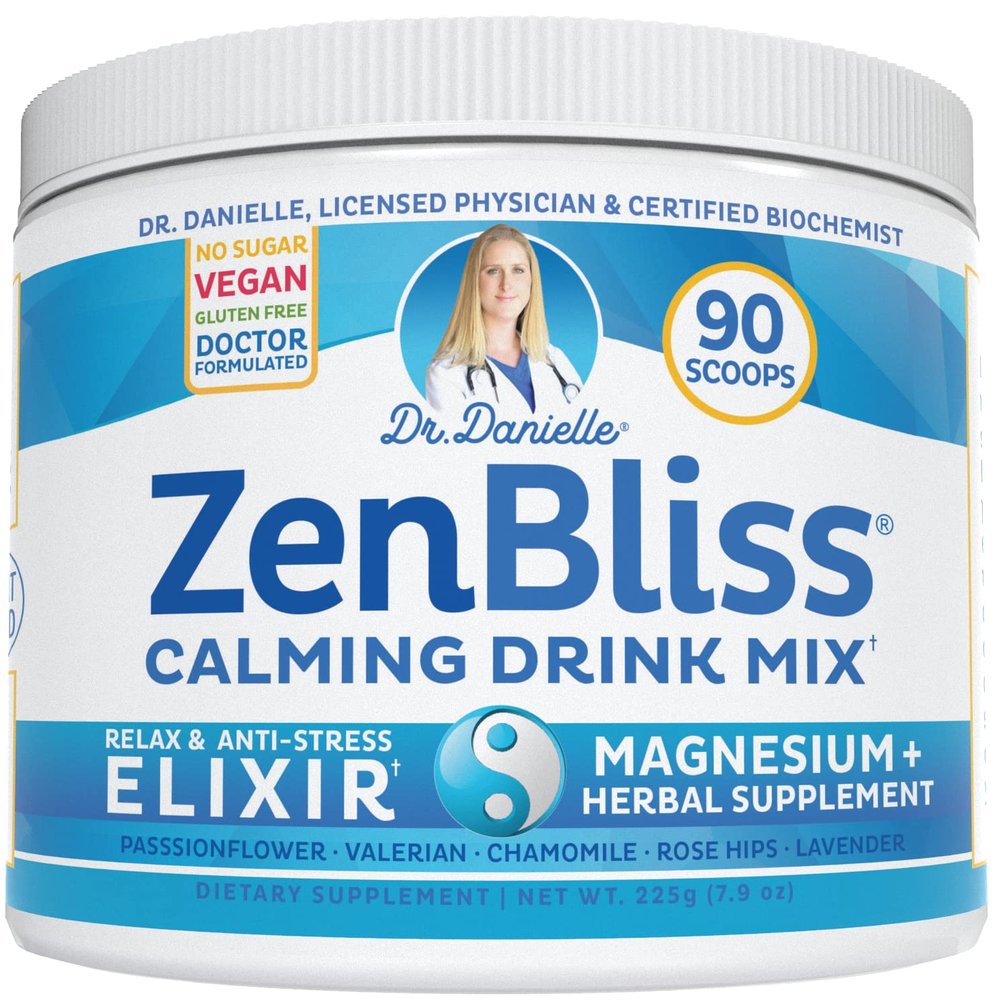 Zenbliss Calming Magnesium Drink Mix for Relaxation & Muscle Comfort  Magnesium Powder Supplement for Stress Support  by Dr. Danielle