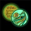 10 Year Sobriety Coin | A Sober Woman Triplate AA Chip | Glow in The Dark Anniversary Token Recovery Gift for Women view 2