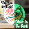 10 Year Sobriety Coin | A Sober Woman Triplate AA Chip | Glow in The Dark Anniversary Token Recovery Gift for Women view 3