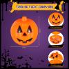 96 Pcs Halloween Pumpkin Candy Box with Stretchy Toys Set Pumpkin Treat Containers Mini Pumpkin Candy Gift Boxes with Sticky Toys Mini Gift Holder for Bag Fillers Supplies (Mixed Colors, Skeleton) view 2