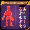 96 Pcs Halloween Pumpkin Candy Box with Stretchy Toys Set Pumpkin Treat Containers Mini Pumpkin Candy Gift Boxes with Sticky Toys Mini Gift Holder for Bag Fillers Supplies (Mixed Colors, Skeleton) view 3