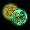 9 Year Sobriety Coin | A Sober Woman Triplate AA Chip | Glow in The Dark Anniversary Token Recovery Gift for Women view 2