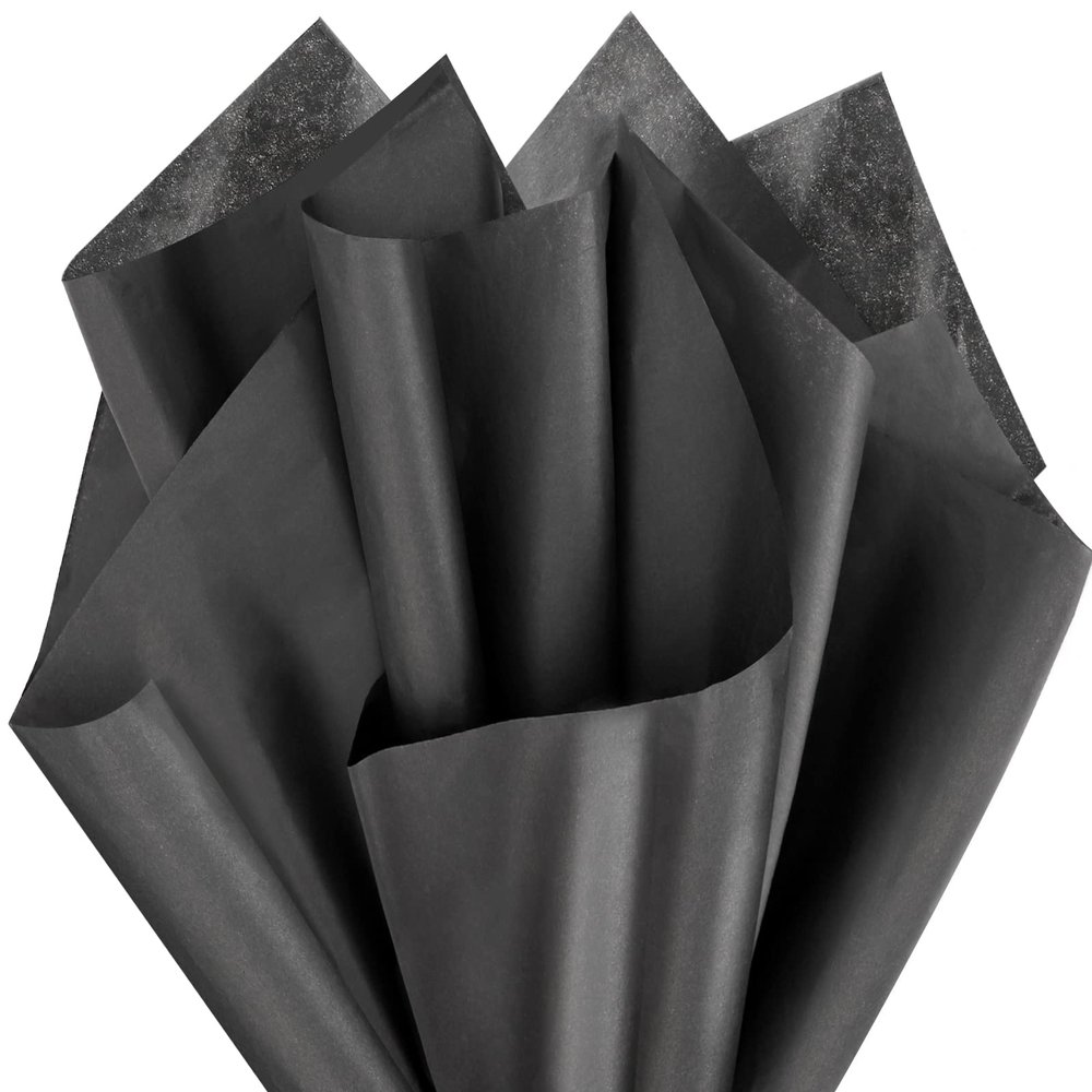 EUSOAR Black Wrapping Tissue Paper - 20x30 inches, 200pcs Present Packing Tissue, DIY Crafts Decorative Art Craft Birthday Party Festival