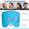 Weighted Eye Mask Migraine Headache Relief Ice Cap, Reusable Head Wrap Cold Pack, Head Ice Pack Cap Hot/Cold Therapy Soft Eye Mask for Puffy Eyes, Sinus, Tension & Stress - Non-Toxic Latex Free view 2