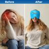 Weighted Eye Mask Migraine Headache Relief Ice Cap, Reusable Head Wrap Cold Pack, Head Ice Pack Cap Hot/Cold Therapy Soft Eye Mask for Puffy Eyes, Sinus, Tension & Stress - Non-Toxic Latex Free view 3