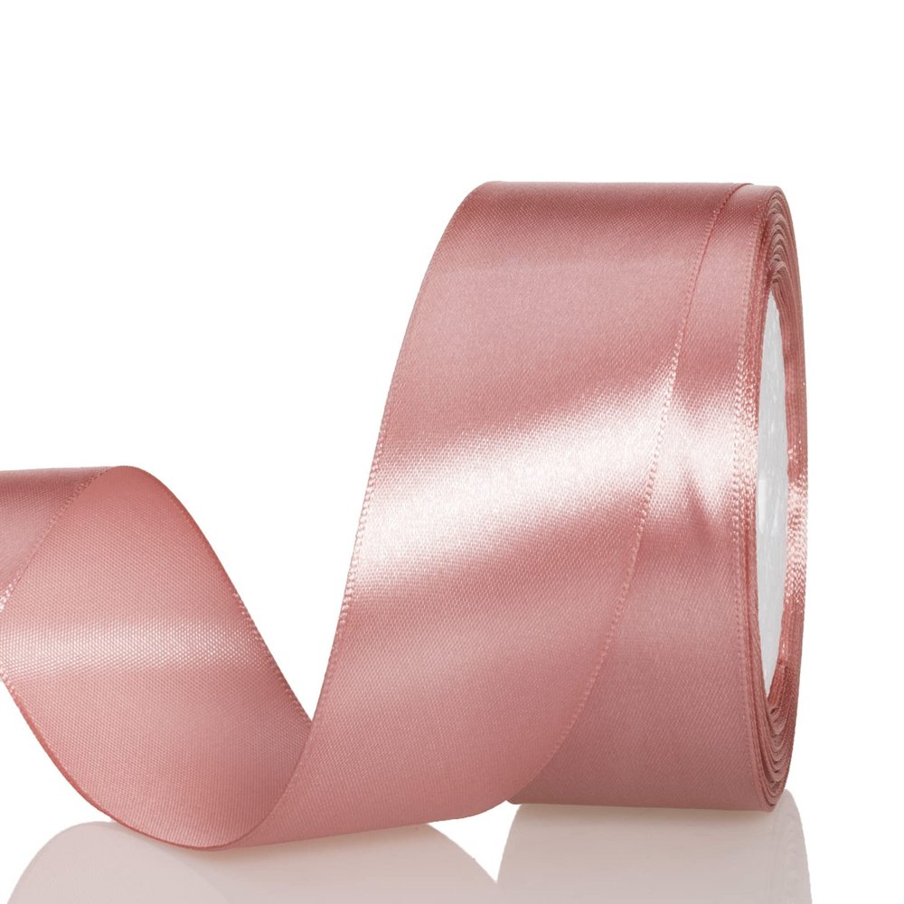 ATRBB 25 Yards 1-1/2 inch Wide Satin Ribbon Perfect for Wedding,Handmade Bows and Gift Wrapping (Rose Gold)
