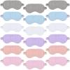 SATINIOR 18 Pieces Plush Eye Mask Soft Sleeping Blindfold Fluffy Eye Cover for Girls and Adult Party Favors view 1