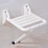 Folding Shower Chair Bathroom Shower Seat with Support Legs Wall Mounted Safety Chair for Elderly, Disabled, Pregnant Woman view 4