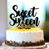 16th Birthday Cake Decorations Happy Birthday Cake Topper Sweet 16 Custom Name Any Age Number Sixteen 16 Years Old 16th Anniversary Birthday Keepsake Gifts For Family Friends Acrylic Black view 1