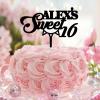 16th Birthday Party Favors Birthday Cake Topper Sweet 16 Personalized Name Any Age Number Sixteen 16 Years Old 16th Anniversary Birthday Gifts For Children Kids Acrylic Black view 2