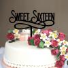16th Birthday Acrylic Black Cake Toppers Sweet 16 Sixteen 16 Years Old Happy Birthday Party Supplies Personalized Name Any Age Number 16th Anniversary Birthday Present For Children Kids view 4