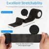 12 Pack Self Adhesive Bandage Wrap 2 Inches x 5 Yards Elastic Bandage Wrap Self Adherent Cohesive Tape Bandages for Wrist Ankle Vet Wrap for Dogs Swelling Sprains Athletic Tape Grip Cover (Black) view 2